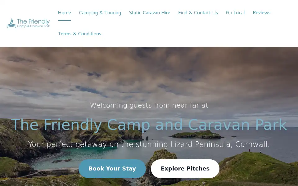 Screenshot of thefriendlycamp.co.uk