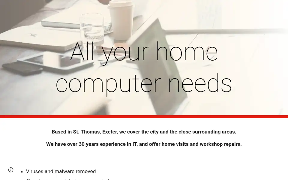Screenshot of thefriendlycomputerman.com
