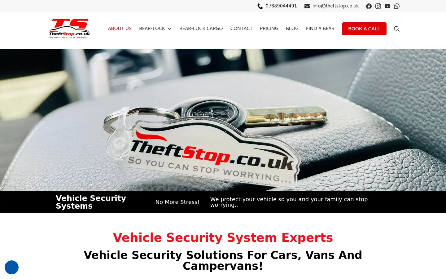 Screenshot of theftstop.co.uk