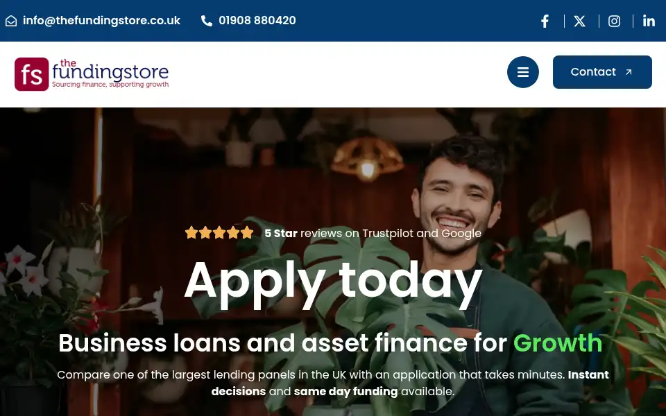 Screenshot of thefundingstore.co.uk