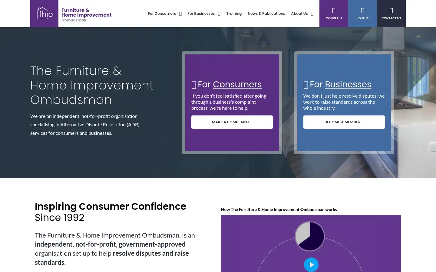 Screenshot of thefurnitureombudsman.org