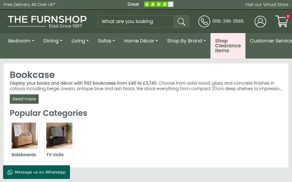 Screenshot of thefurnshop.co.uk