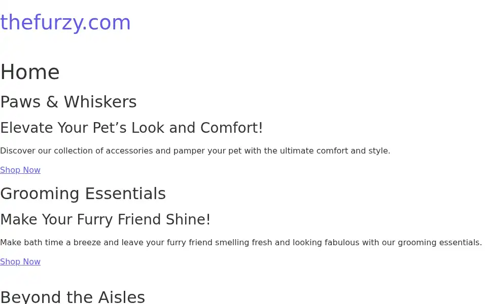 Screenshot of thefurzy.com