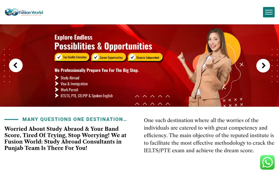 Screenshot of thefusionworld.in