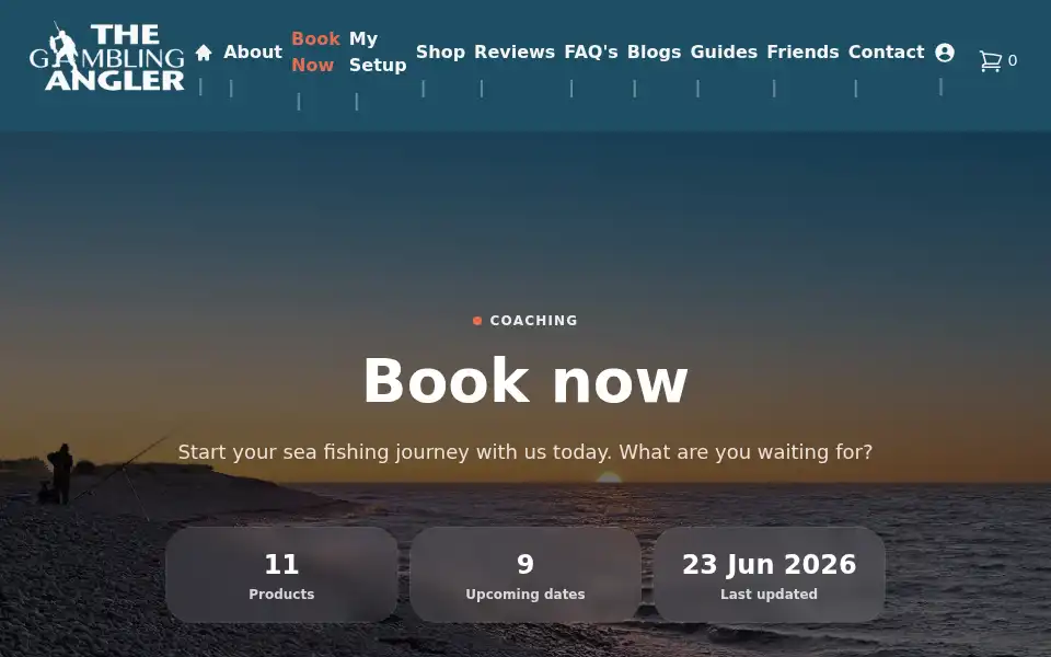 Screenshot of thegamblingangler.co.uk