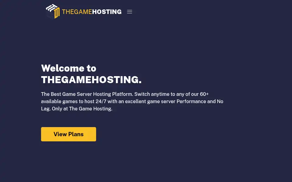 Screenshot of thegamehosting.com