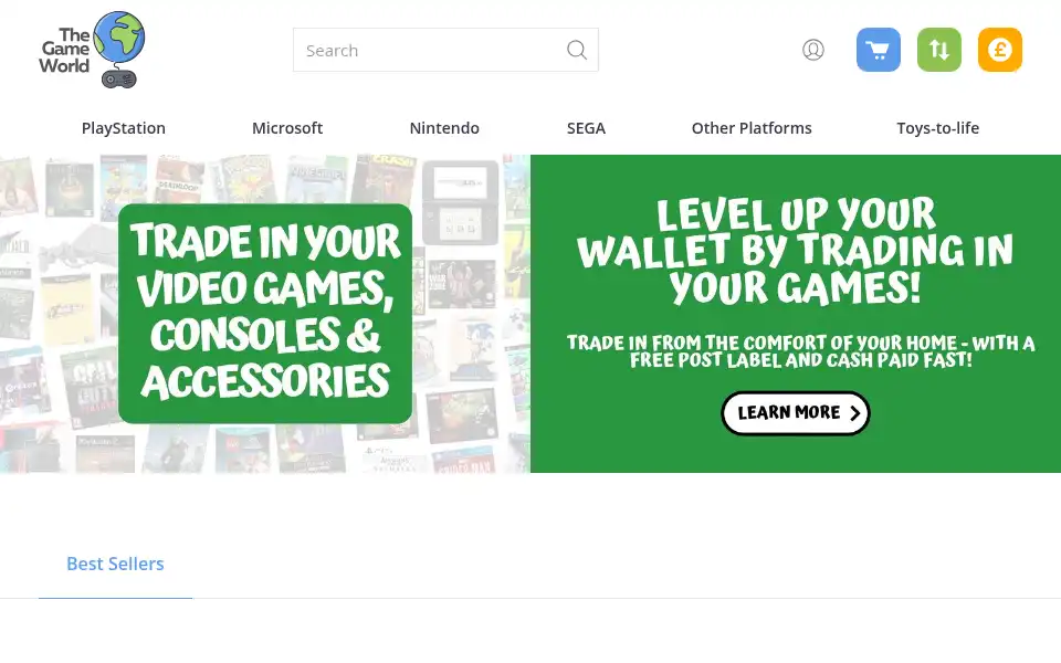 Screenshot of thegameworld.co.uk