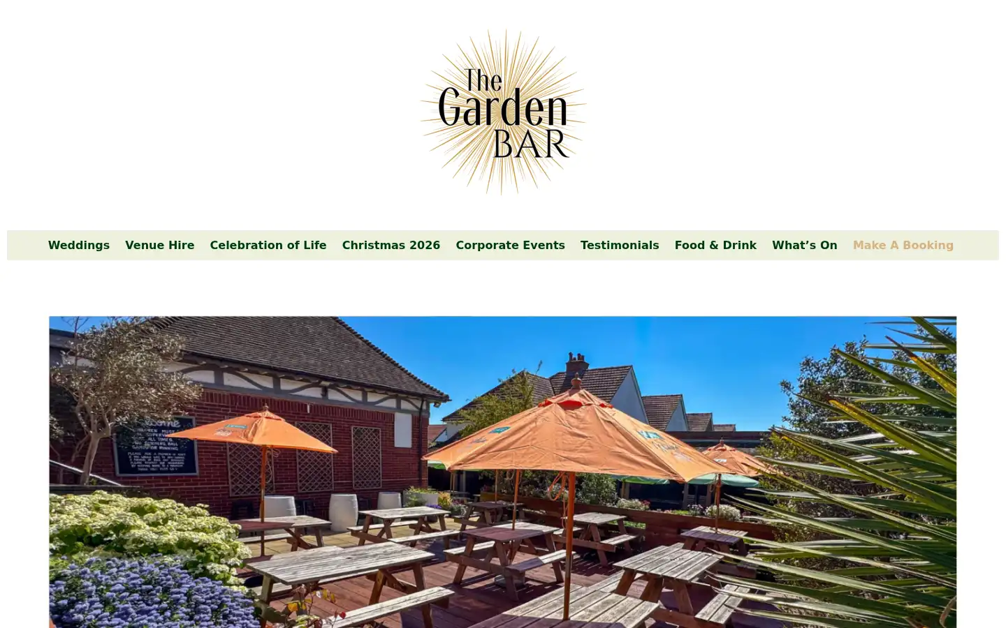 Screenshot of thegardenbarhove.com