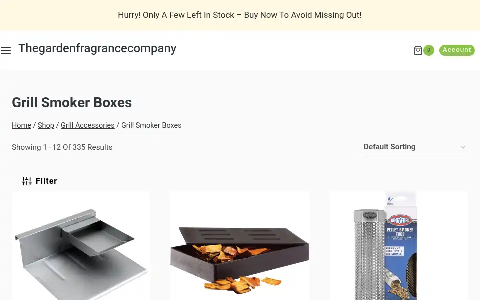 Screenshot of thegardenfragrancecompany.co.uk