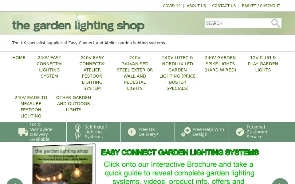 Screenshot of thegardenlightingshop.co.uk