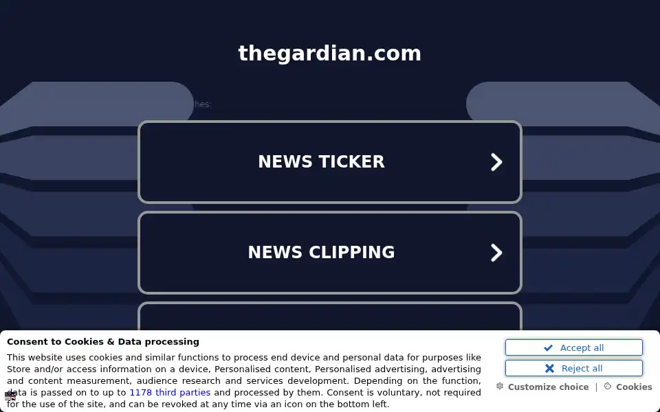 Screenshot of thegardian.com