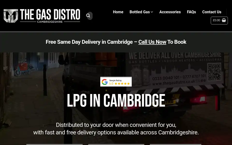 Screenshot of thegasdistro.co.uk