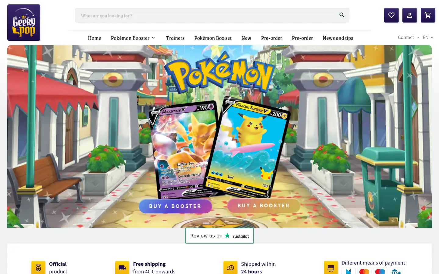Screenshot of thegeekypop.com