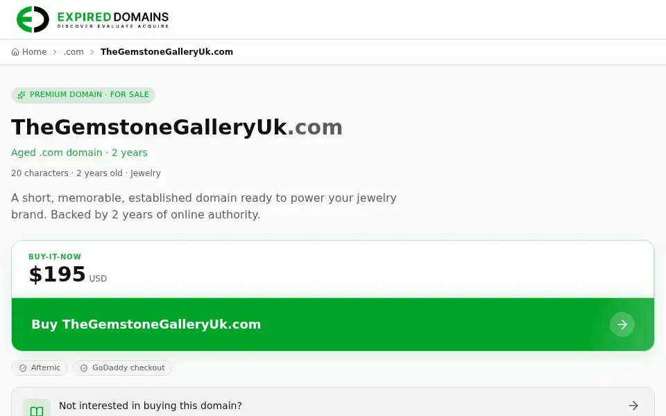Screenshot of thegemstonegalleryuk.com