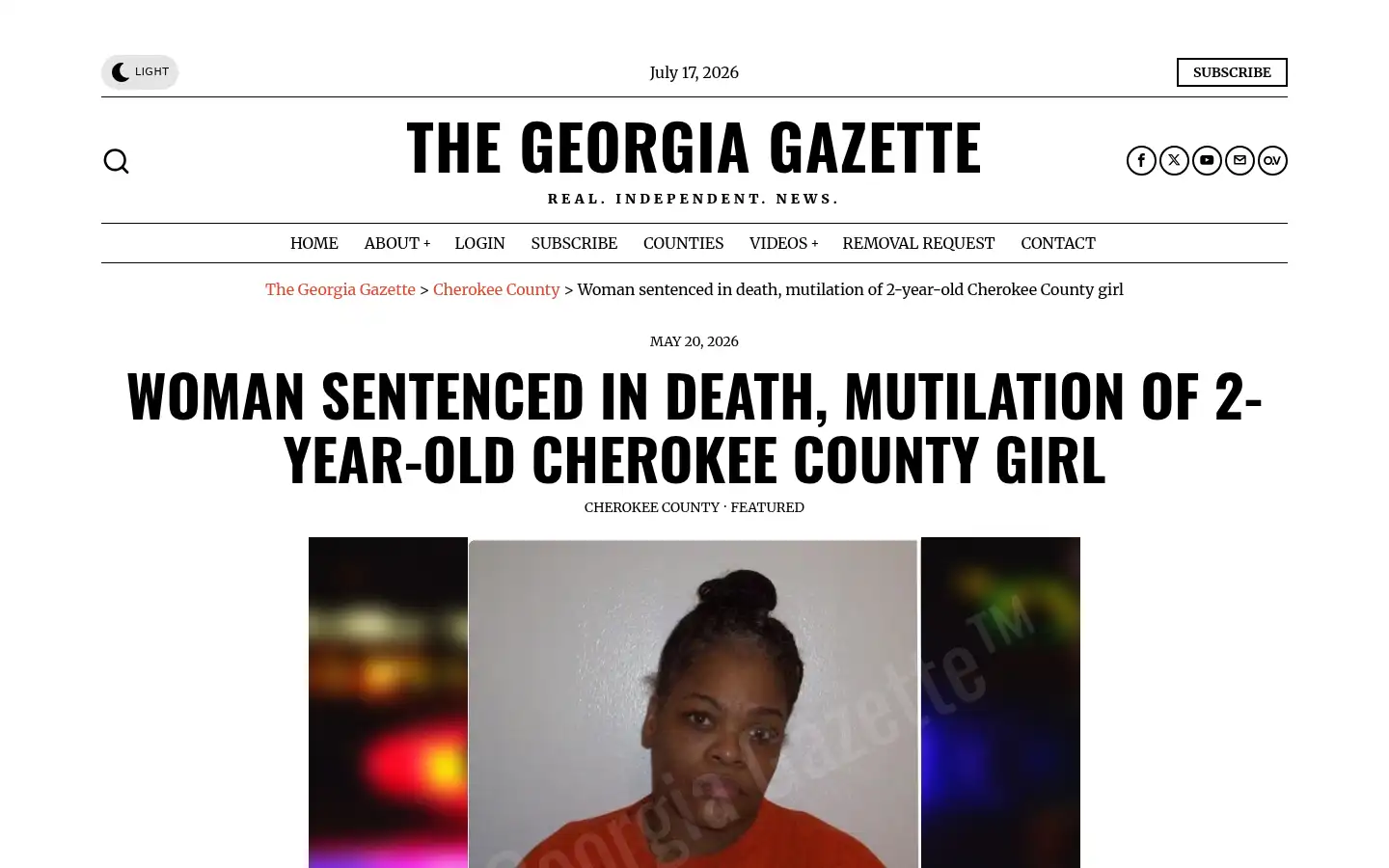 Screenshot of thegeorgiagazette.com