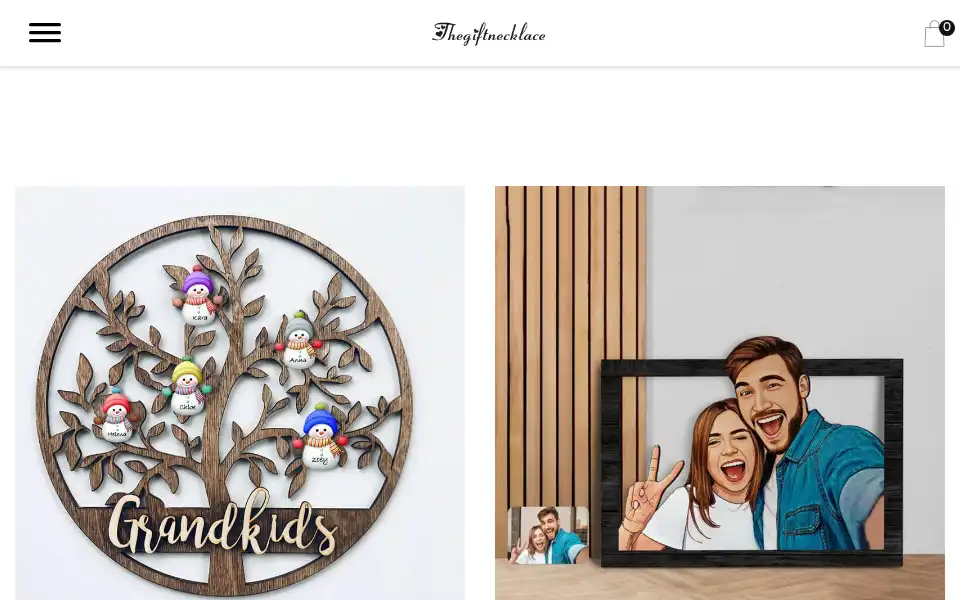 Screenshot of thegiftnecklace.com