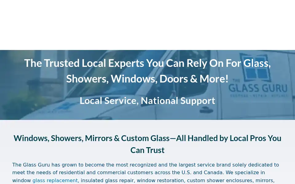 Screenshot of theglassguru.com