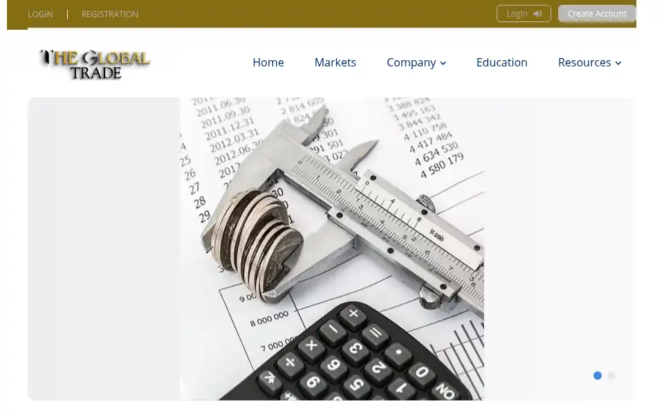 Screenshot of theglobaltrade.pro