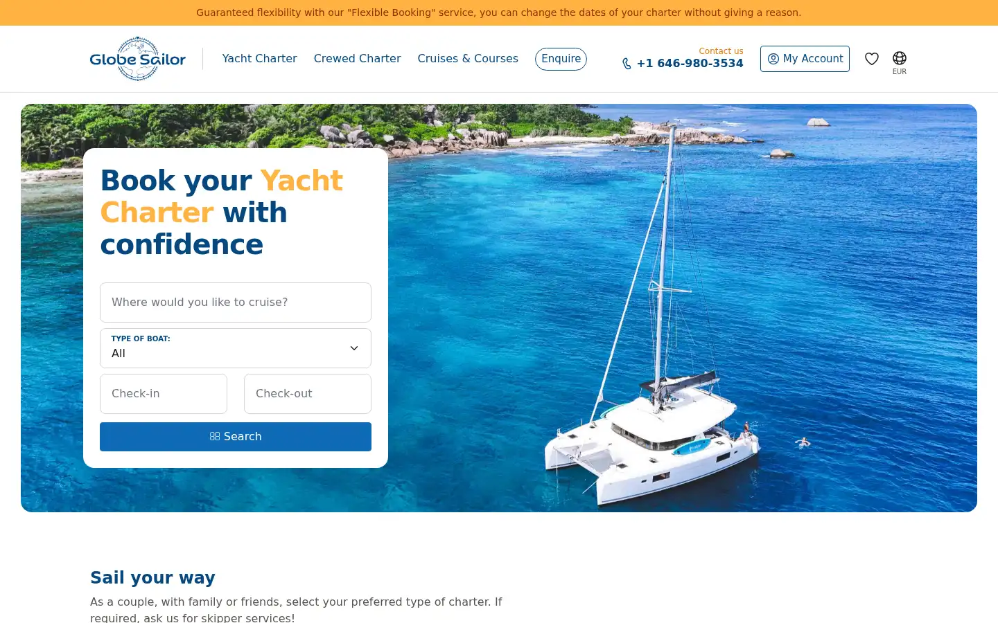 Screenshot of theglobesailor.com