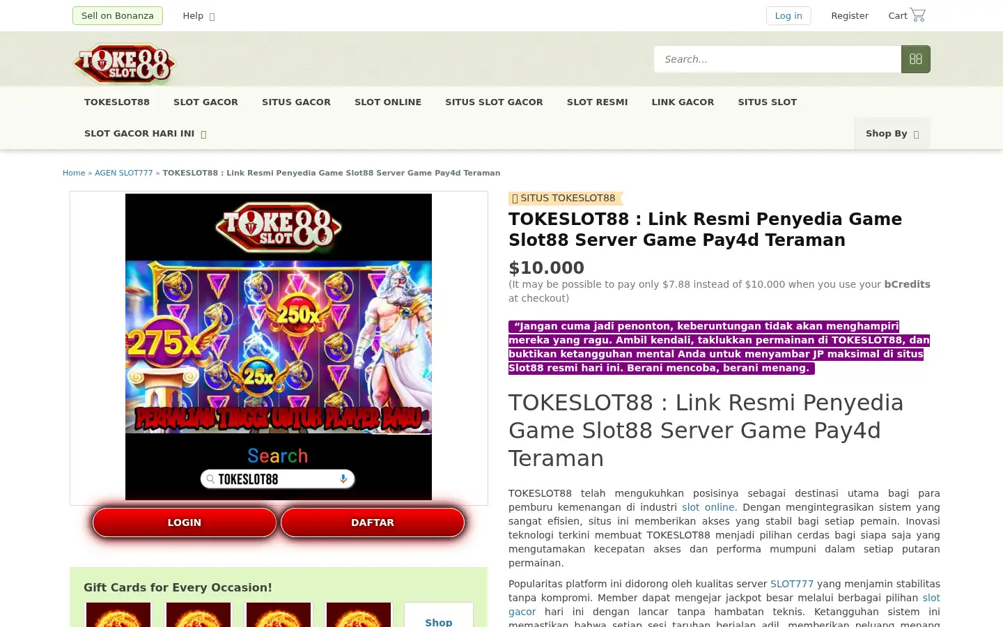 Screenshot of thegodthings.com