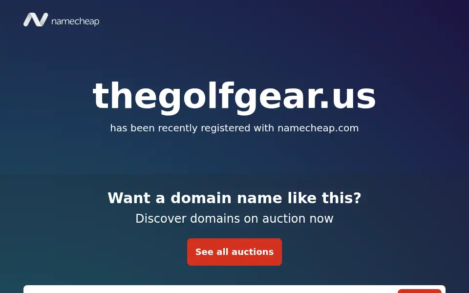 Screenshot of thegolfgear.us