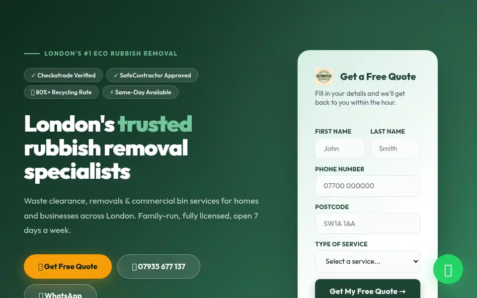 Screenshot of thegoodrubbishcompany.co.uk