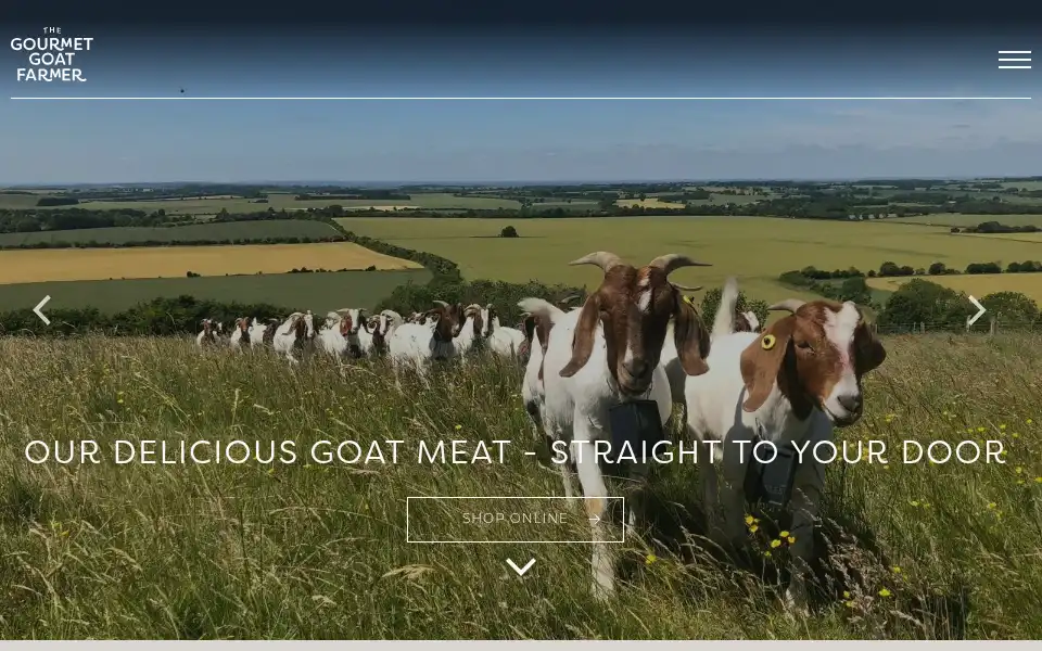 Screenshot of thegourmetgoatfarmer.co.uk