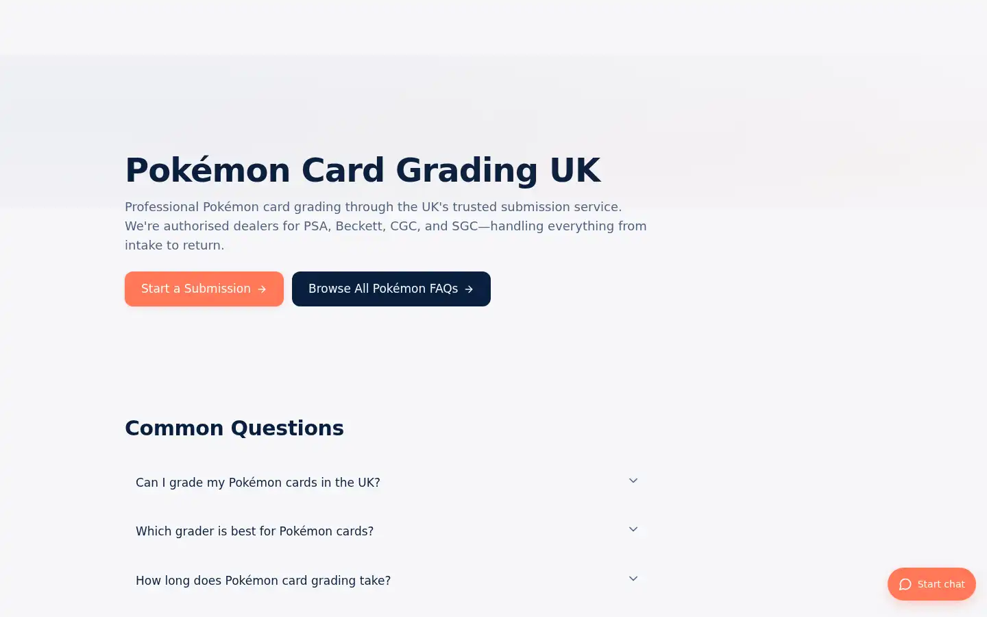 Screenshot of thegradingclub.com