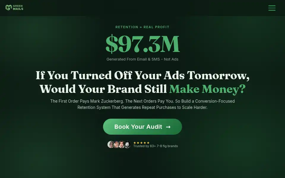Screenshot of thegreenmails.com