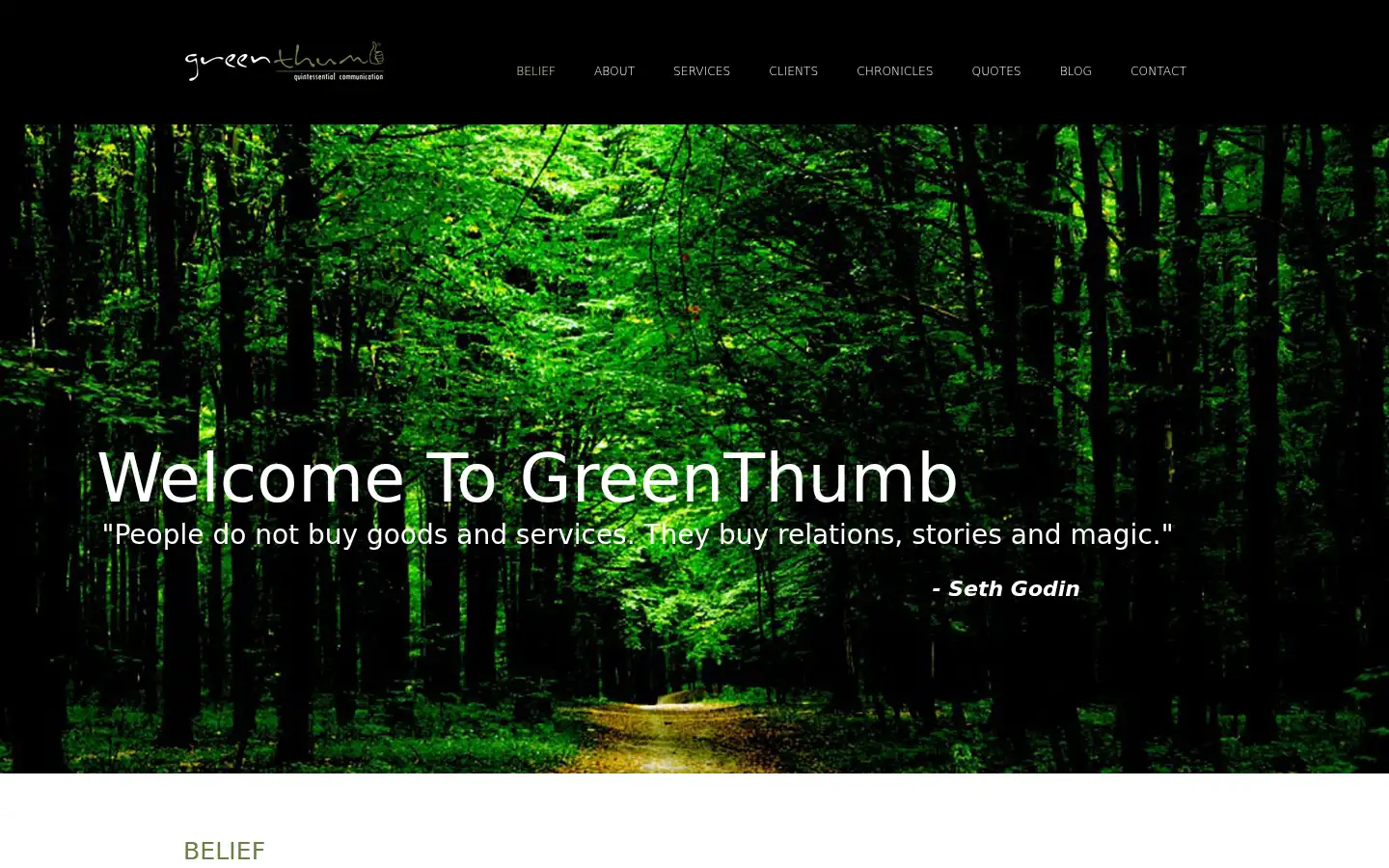 Screenshot of thegreenthumb.biz