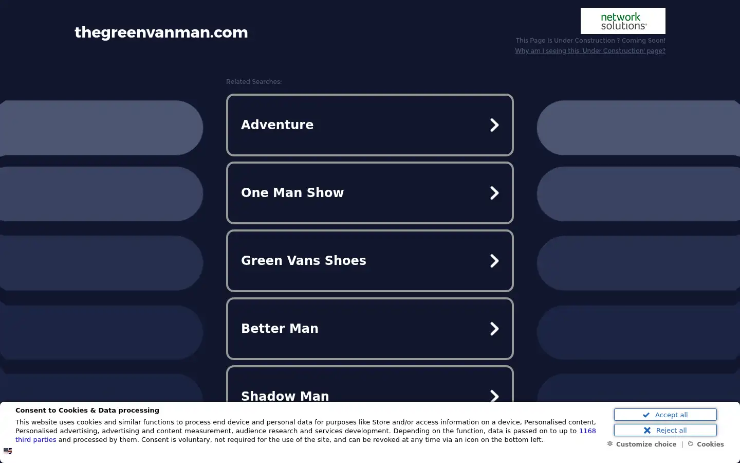 Screenshot of thegreenvanman.com