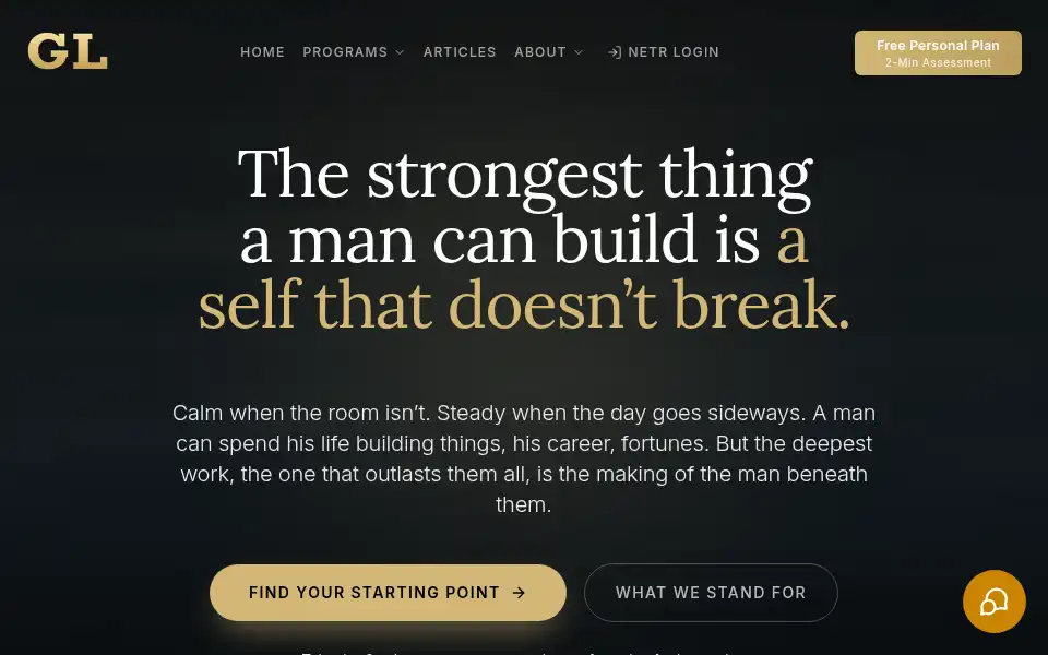 Screenshot of thegroundedleaders.com