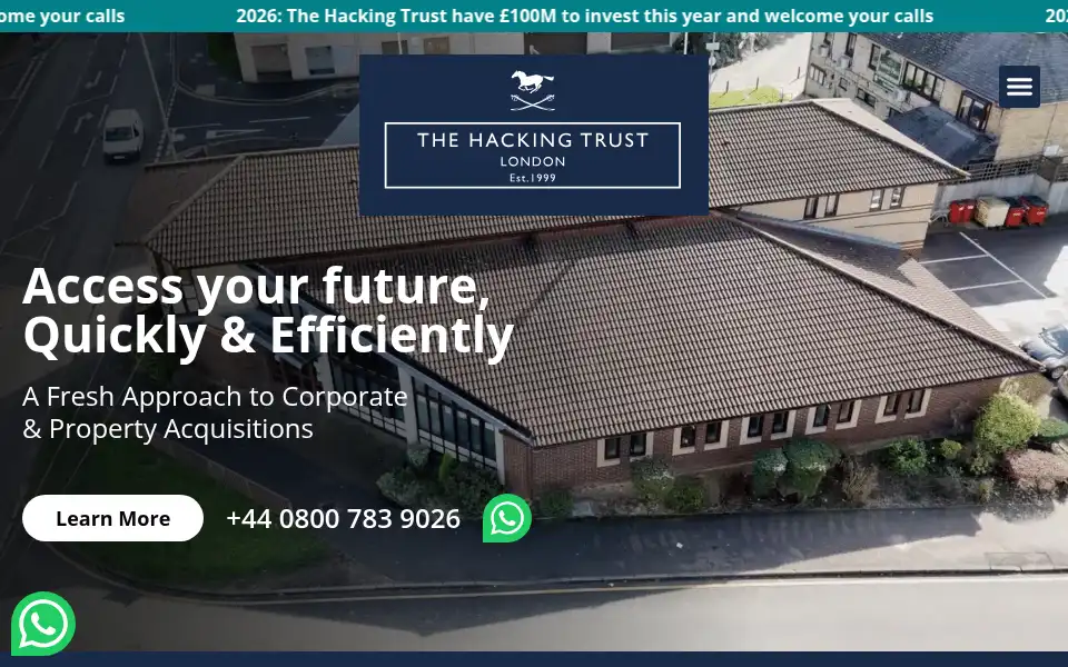Screenshot of thehackingtrust.com