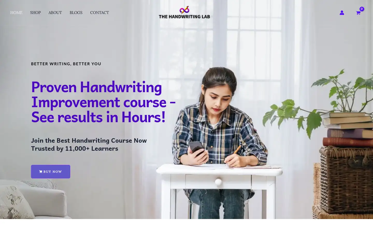 Screenshot of thehandwritinglab.com