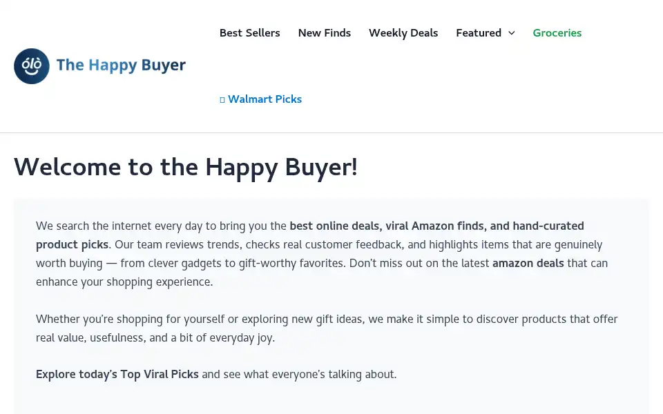 Screenshot of thehappybuyer.com