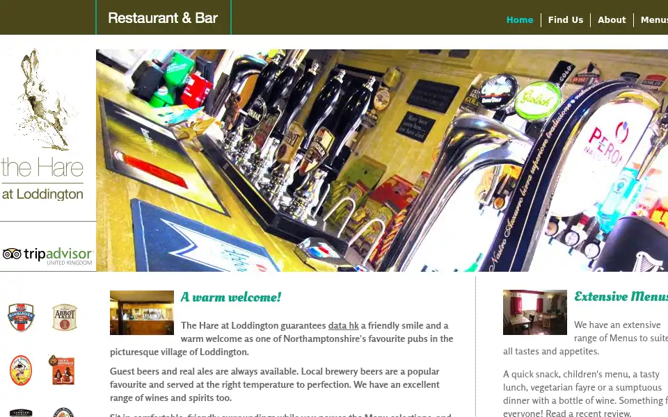 Screenshot of thehareatloddington.com