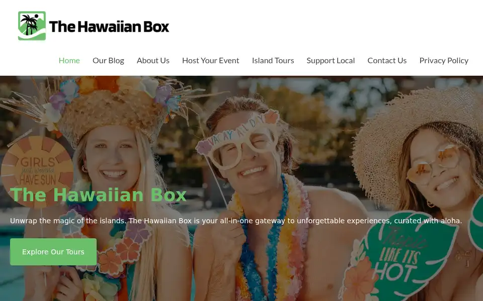 Screenshot of thehawaiianbox.com