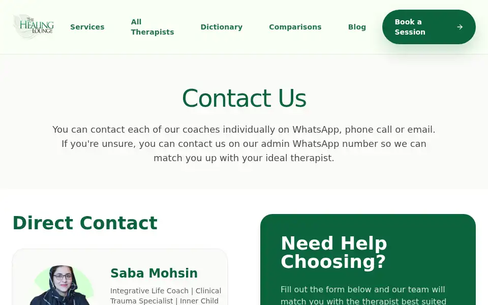 Screenshot of thehealinglounge.pk