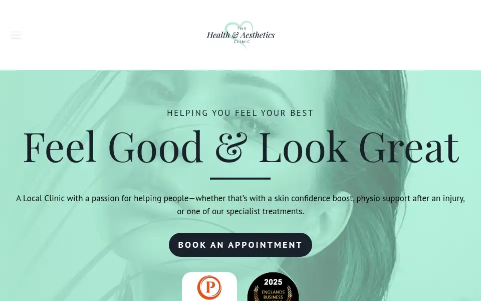 Screenshot of thehealthandaestheticsclinic.co.uk