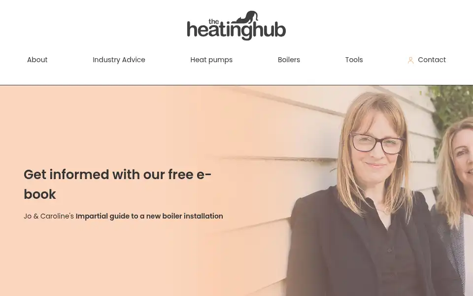 Screenshot of theheatinghub.co.uk