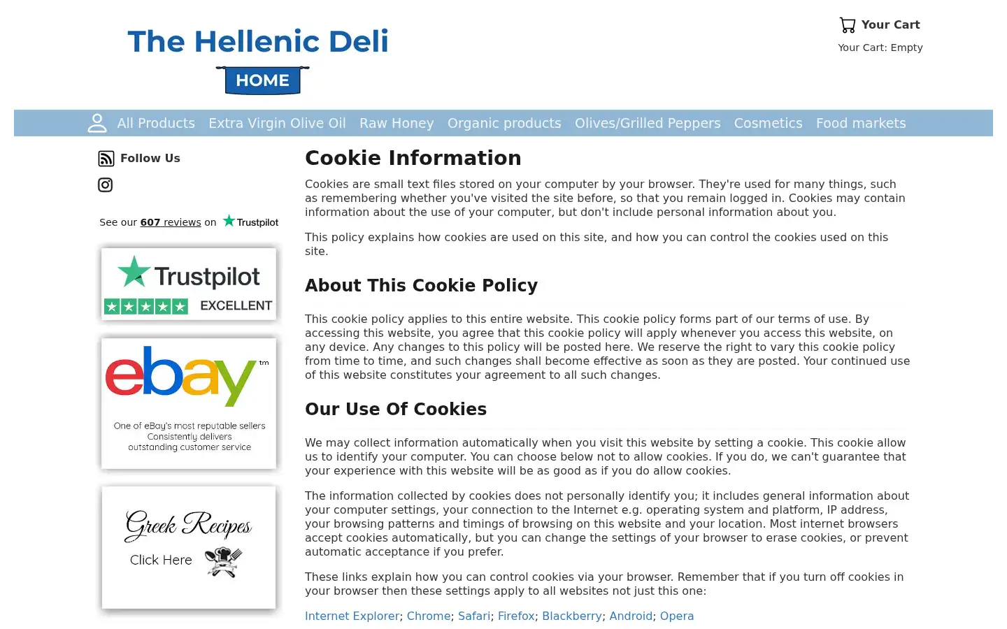 Screenshot of thehellenicdeli.com