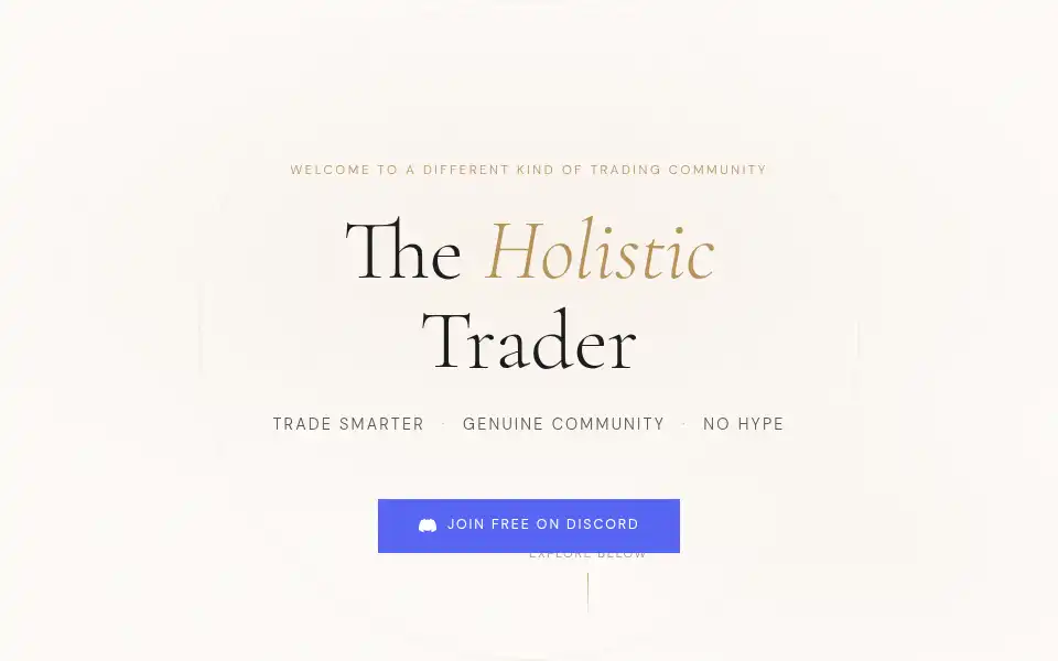 Screenshot of theholistictrader.com