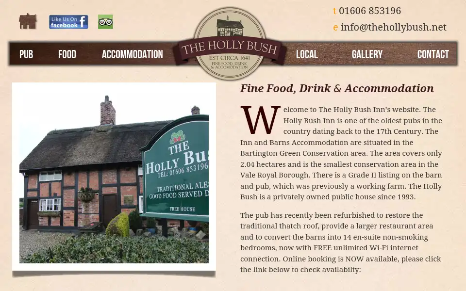 Screenshot of thehollybush.net