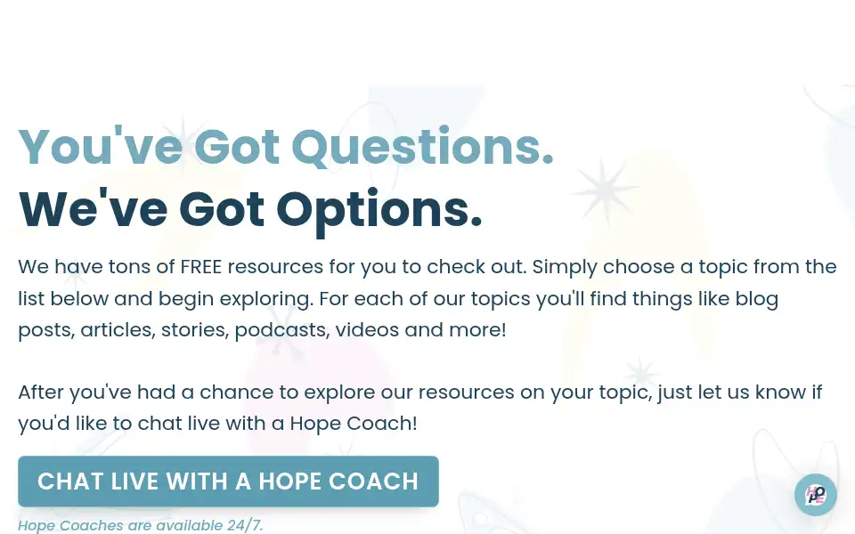 Screenshot of thehopeline.com