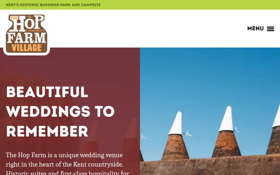 Screenshot of thehopfarm.co.uk