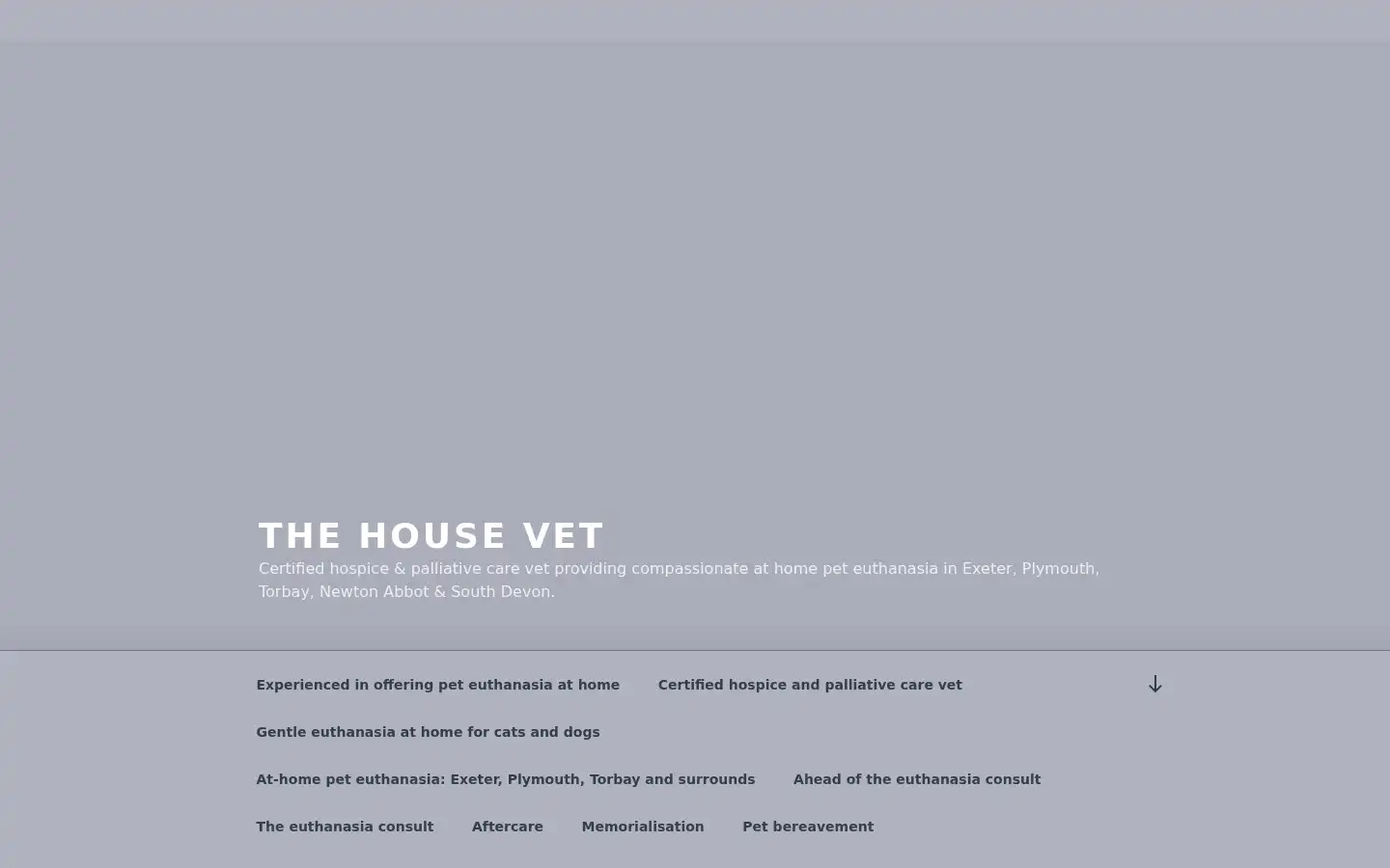 Screenshot of thehousevet.co.uk