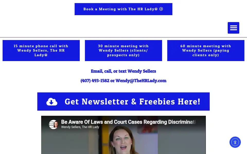 Screenshot of thehrlady.com