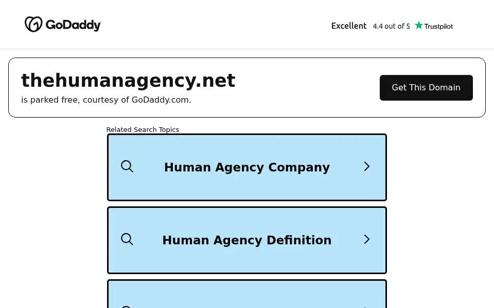 Screenshot of thehumanagency.net