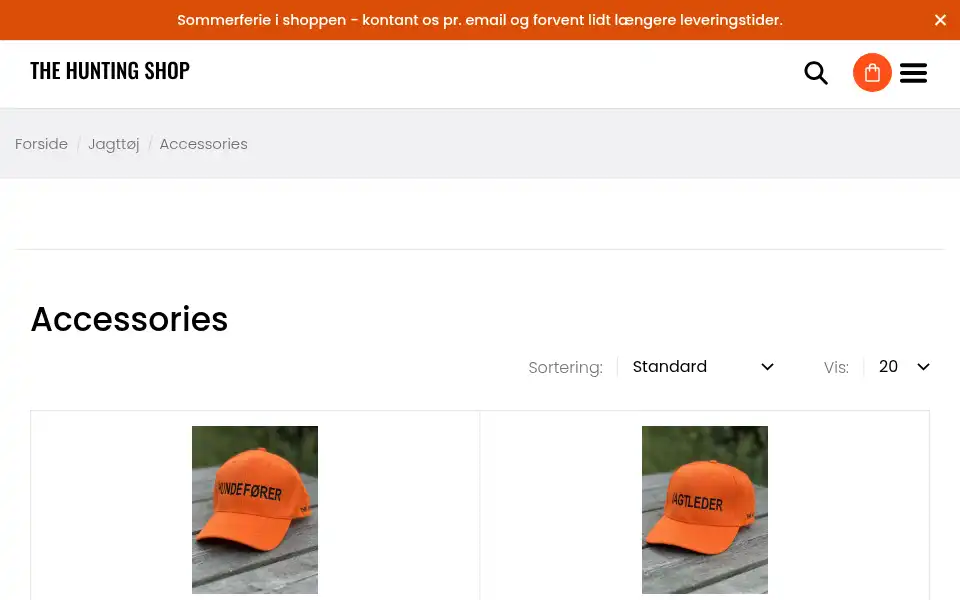 Screenshot of thehuntingshop.dk