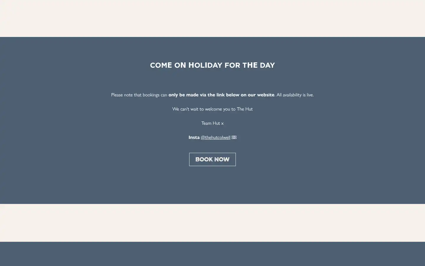 Screenshot of thehutcolwell.co.uk